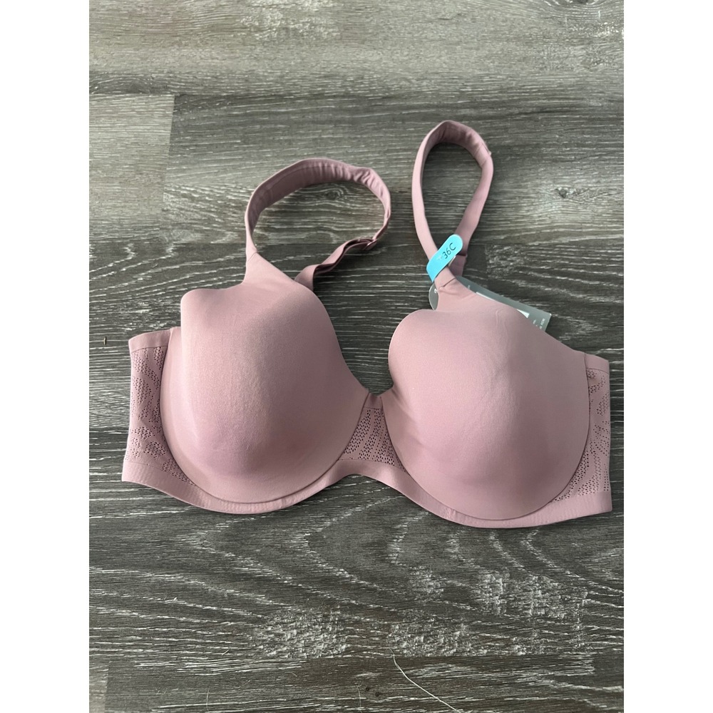 NEW Bali Coolest Smoothing Bra Womens 36C Mauve Underwire DF4580 Full Coverage